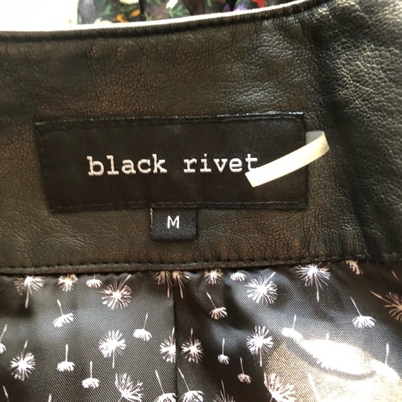 BLACK RIVET Faux-Leather Blazer Jacket - Picture 9 of 15